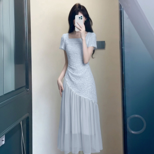 有里布2026夏季新款女新中式国风复古旗袍裙雏菊掐腰连衣裙D4851