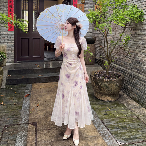 【有里布】2026夏季新款气质高级感修身显瘦时尚优雅连衣裙D8770
