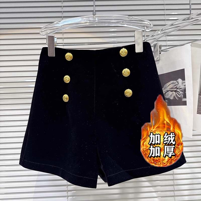 2025秋冬季新款加绒加厚轻奢名媛三分短裤靴裤女MZ0066,女装/女士精品,短裤,淘宝优惠券,粉丝福利购,淘宝优惠卷