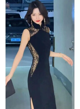 2026夏季新款女优雅新中式国风旗袍裙高级感修身显瘦连衣裙D3110