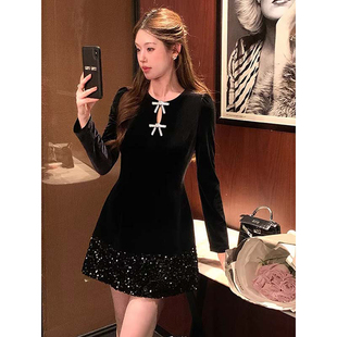 2026春季新款小礼裙高级感法式富家千金礼服赫本风连衣裙女JT0283