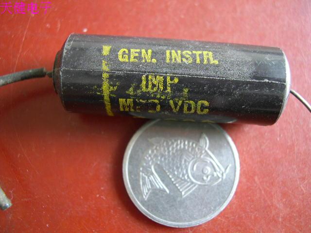 古董GEN.INSTR 老电容收藏0.5uf 200v 小黄蜂