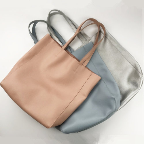 欧美风头层牛皮单肩大包包