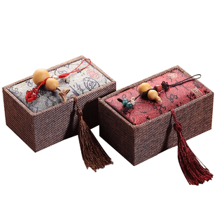 葫芦礼品盒文玩核桃盒把件盒子玉器礼品包装复古锦盒摆件首饰玉章