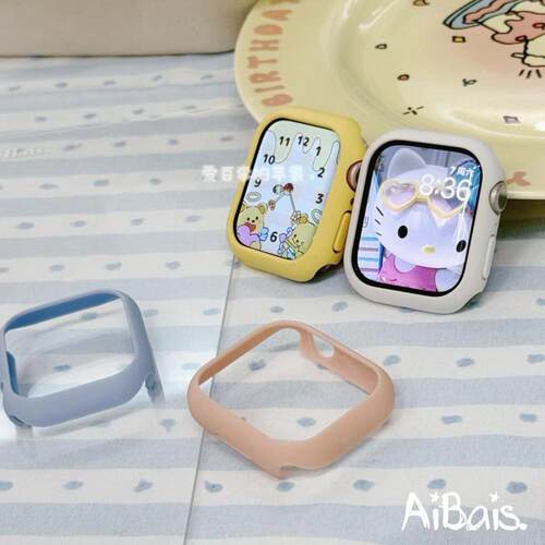 pc硬壳适用彩色苹果手表11保护壳iWatch9套applewatch10手表壳8