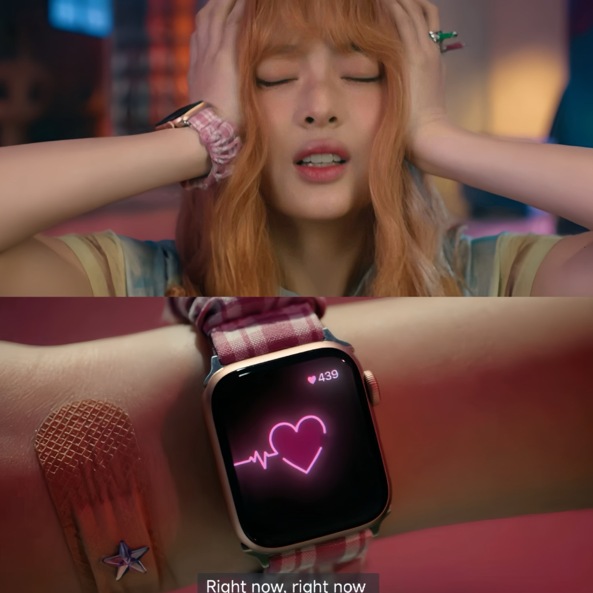 newjeans同款大肠发圈适用iwatchs10苹果手表7表带applewatch9女8
