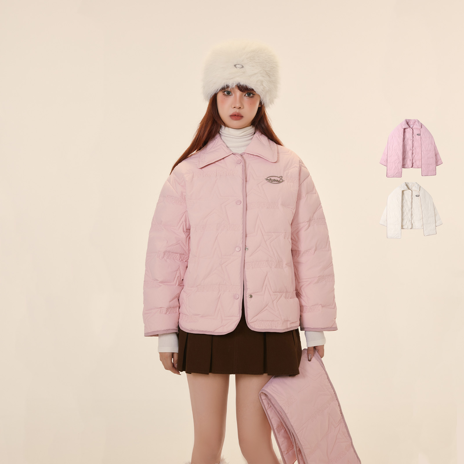 FPMZ甜美可爱常规翻领羽绒服