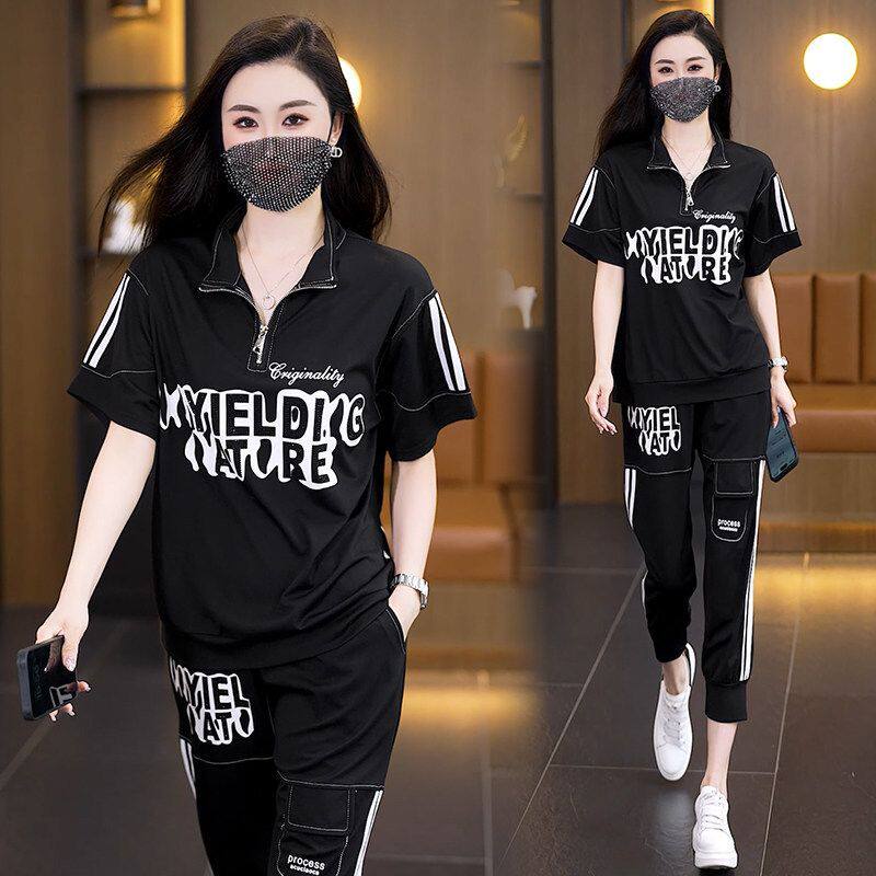 套装女2026新款夏季休闲运动服小个子短袖减龄巨好看夏装两件套