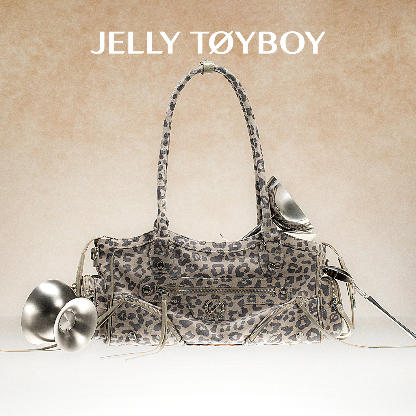 原创欧美风豹纹腋下包