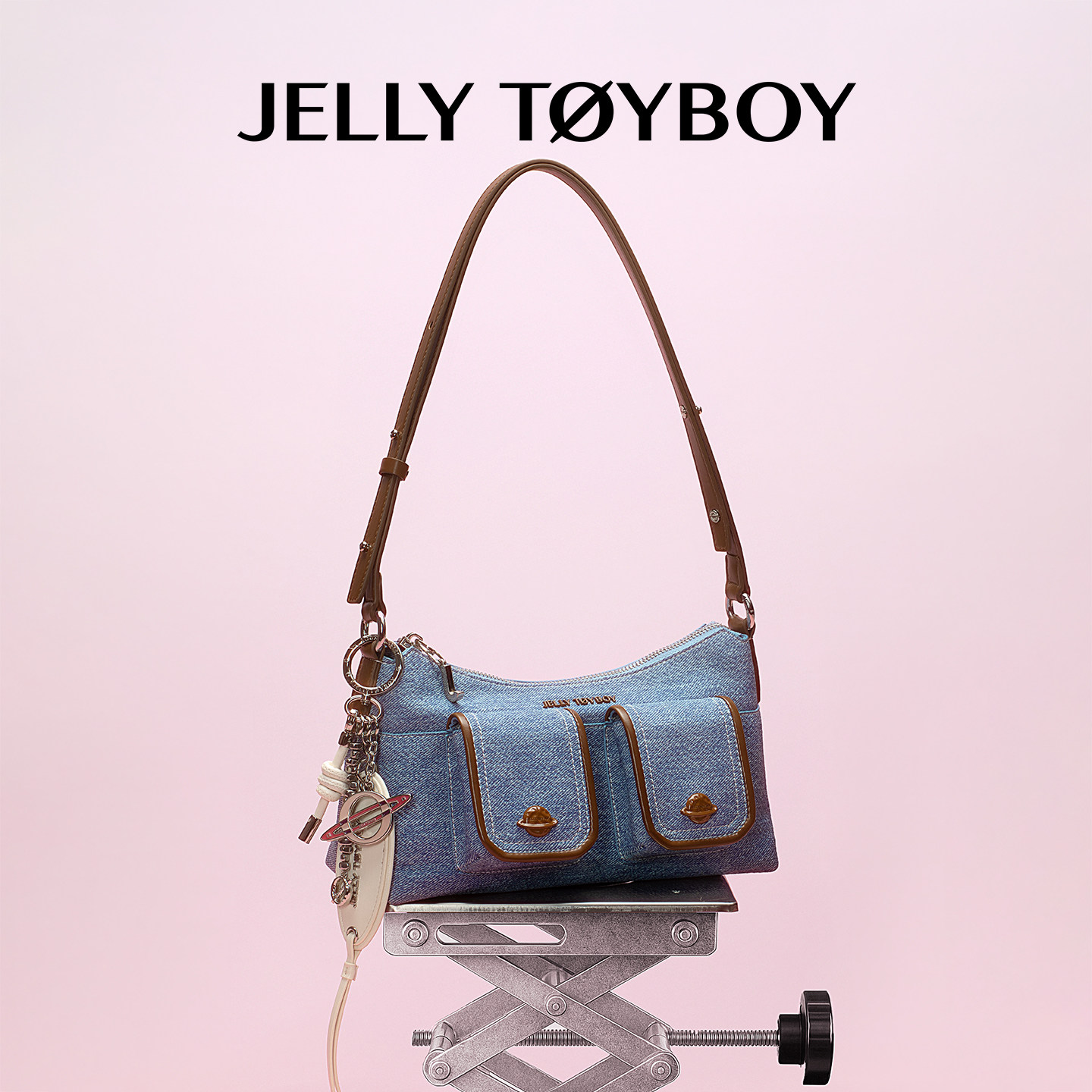 JTB新款辣妹风撞色腋下包