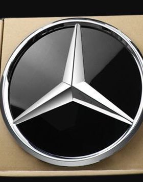 适用奔驰改装新C级镜面大标中网标车标志E级A级E300LGLE GLAGLC标