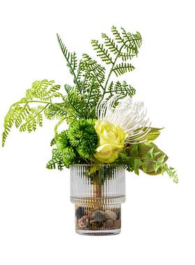 现代轻奢假花仿真花餐桌摆花装饰花束干花整体花艺客厅摆