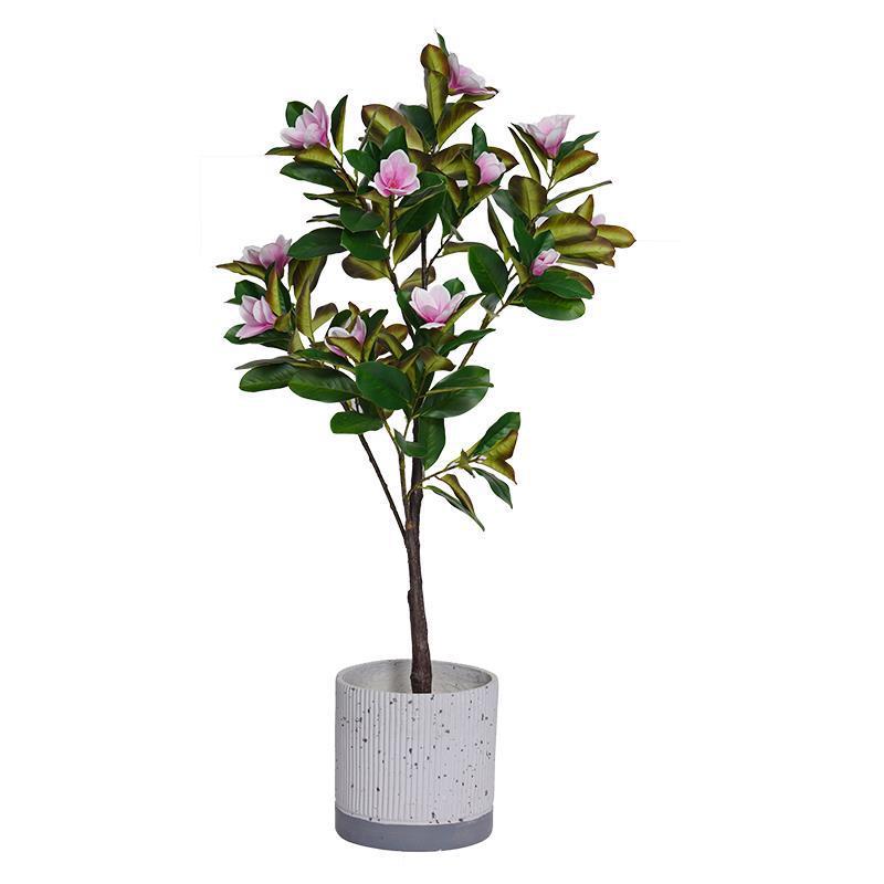 玉兰花假树塑料假花艺绿植盆栽植物室内客厅落地盆景家居装扮花卉