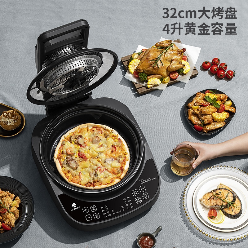 利仁 KZ-D1012大容量自动搅拌空气炸锅煎炸电炸锅电煎锅电烤箱