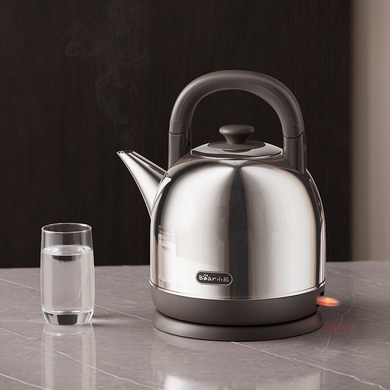 小熊电热水壶ZDH-F40A2大容量烧水壶家用自动断电304不锈钢4升开