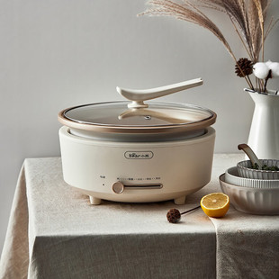 电热锅 多功能可拆洗家用电煮锅大容量分体式 小熊电火锅DHG P50F1