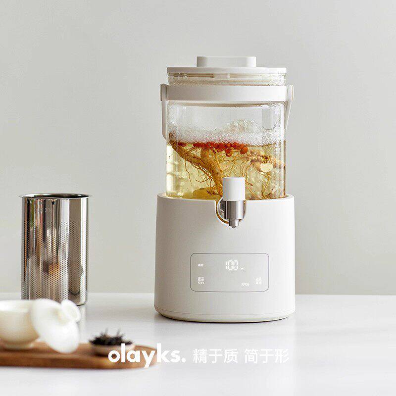 olayks立时养生壶OLK-K09花茶桶全纯玻璃养生壶煮花茶水龙头2.8L