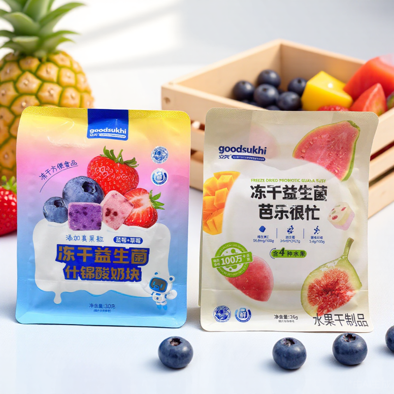立兴冻干益生菌什锦酸奶块芭乐水果冻干草莓蓝莓水蜜桃无花果芒果
