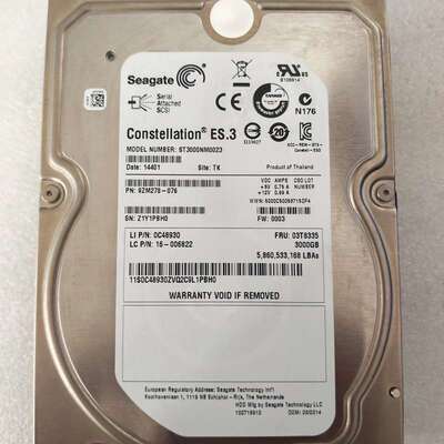 议价希捷ST3000NM0023 3TB SAS 企业级服可维修