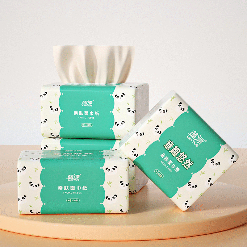蓝漂2包抽纸面巾纸家用抽纸餐巾纸手纸宿舍厨房实惠装卫生纸S