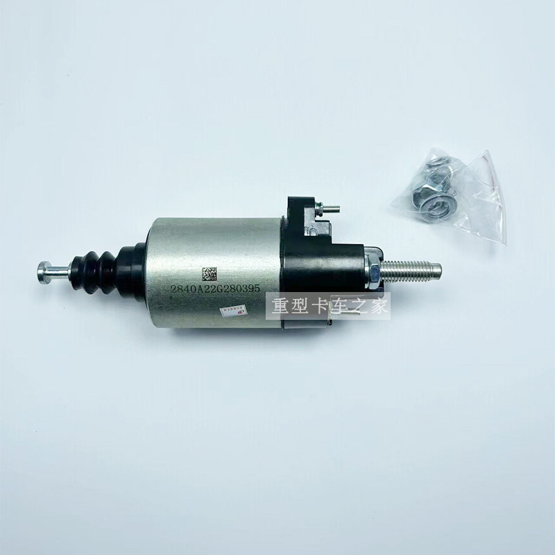 适用解放j6p起动机马达磁力开关金迪 j6启动机继电器吸力开关原厂