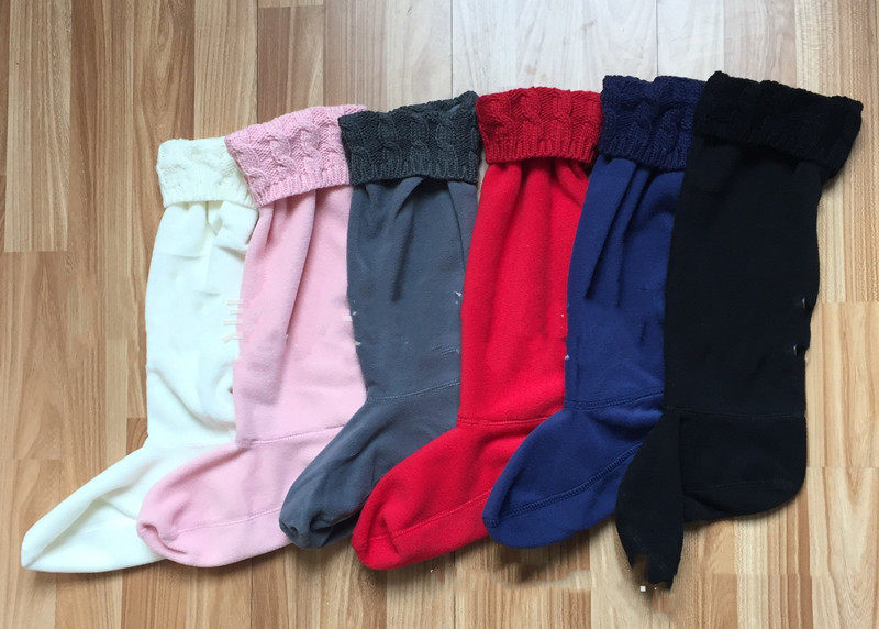 hun套多色绒袜套搭配专柜雨靴穿保暖时尚舒服袜厚实款袜男女款