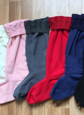hun套多色绒袜套搭配专柜雨靴穿保暖时尚舒服袜厚实款袜男女款