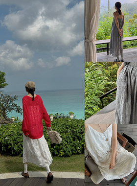 NW80EN 《不合逻辑的诗》城市通勤宽松型绳绣蚕丝棉重工半裙女装