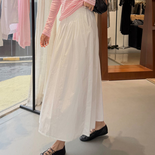 气质通勤半身裙 休闲风打条A摆伞裙女高腰显瘦垂感中长款 BLOOM