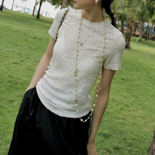 设计师原创乱褶短袖T恤