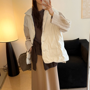 nw80en 羽绒 奶呼呼针织袖