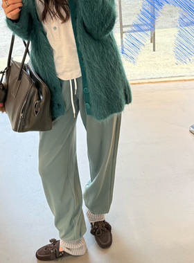 nw80en 基础的力量 松紧腰收脚休闲裤