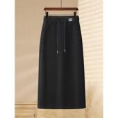 灯芯绒裙子半身裙秋冬一步裙包臀裙女2025新款 高腰显瘦加绒a字裙