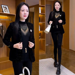 秋冬新款女装外套小个子短款小香风上衣显瘦气质洋派时尚夹棉衣服