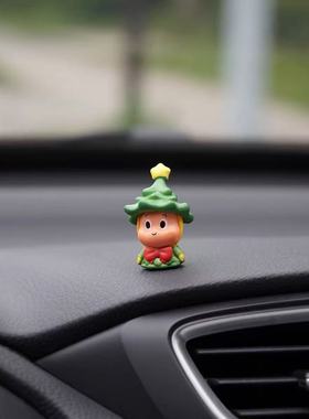星星人小摆件车内装饰汽车中控台屏幕潮玩圣诞树创意摆件饰品迷你