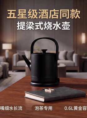 提梁电热水壶功夫茶烧水壶泡茶专用星级酒店民宿家用小型长嘴水壶