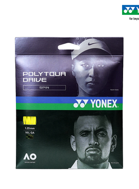 YONEX/尤尼克斯官网 PTGD125EX 球拍线网球线聚酯（单丝）