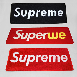 supreme簇绒tufting植绒地毯地垫坐垫家用商用防滑垫可以来图定制