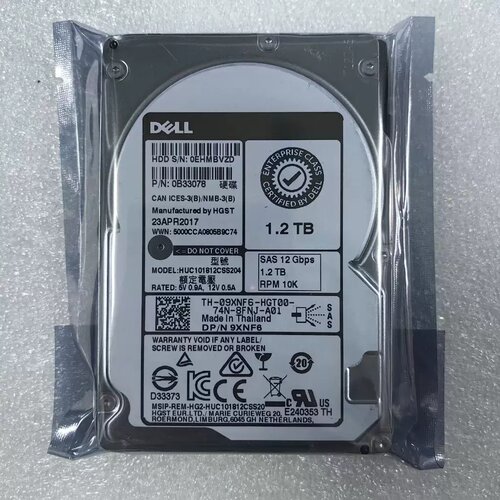 DELL 9XNF6 09XNF6 1.2T 10K SAS 12GB HUC101812CSS204 硬盘
