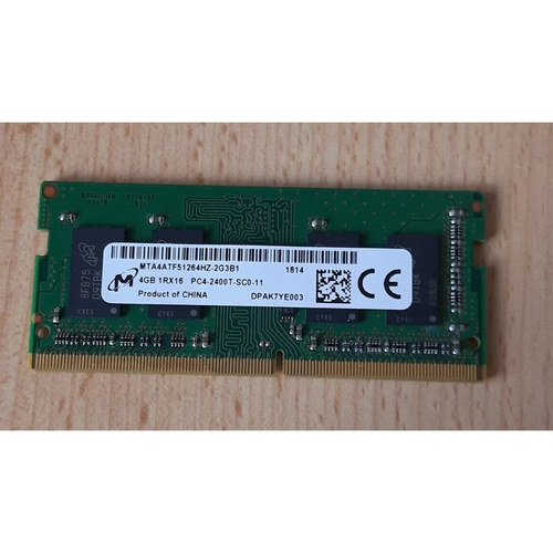 镁光4GB 1RX16 PC4-2400T-S笔记本内存 4G MTA4ATF51264HZ-2G3B1