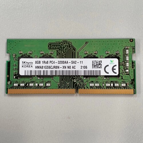 SK 海力士 HMA81GS6CJR8N-XN 8GB 1RX8 PC4-3200AA 笔记本内存条