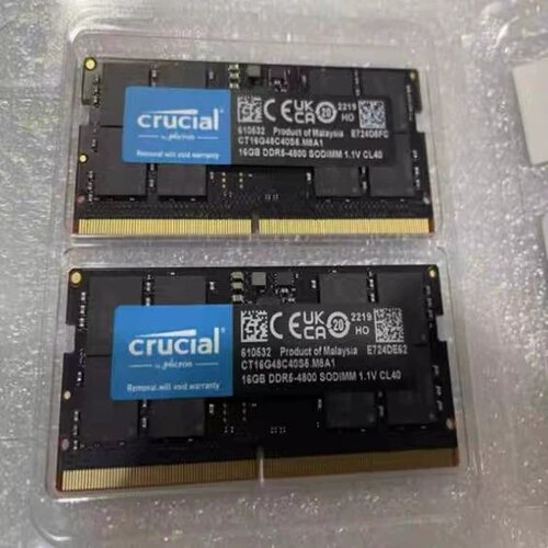 英睿达CT16G48C40S5.M8A1 16GB DDR5 PC5-4800B SODIMM笔记本内存