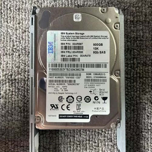 IBM 00AR326 00AR397 00WY598 900G 10K SAS 2.5寸 V7000存储盘