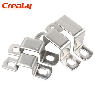 304不锈钢方卡方形管卡方型卡扣骑马卡抱箍卡箍直角U型管卡支架