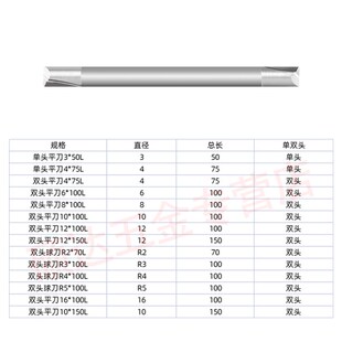 CBN氮化硼焊接铣刀双头平底刀球头刀陶瓷铣刀镶片刀超硬模具铣刀
