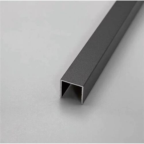 铝合金U型铝槽黑白色烤漆10x10内径8铝槽U形卡槽条包边条单槽凹槽
