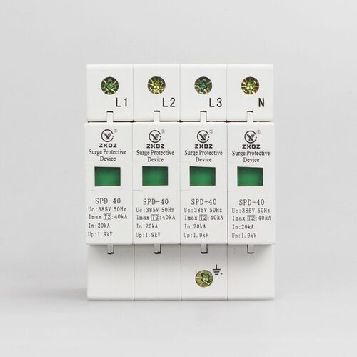中厦浪涌家用防雷击避雷器开关电涌/泳保护器SPD40KA4P4极220vC级