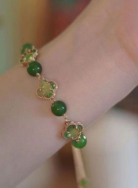 新款四叶草手链女小众设计ins古风显白高颜值简约时尚甜美送礼物