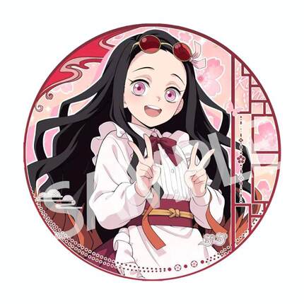 【日谷正版】鬼灭之刃眼镜咖啡馆灶门弥豆子徽章吧唧周边动漫谷子