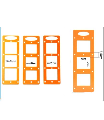 86盒开关插座开孔模具定制家具衣柜暗盒方孔开槽画线木工工具模板